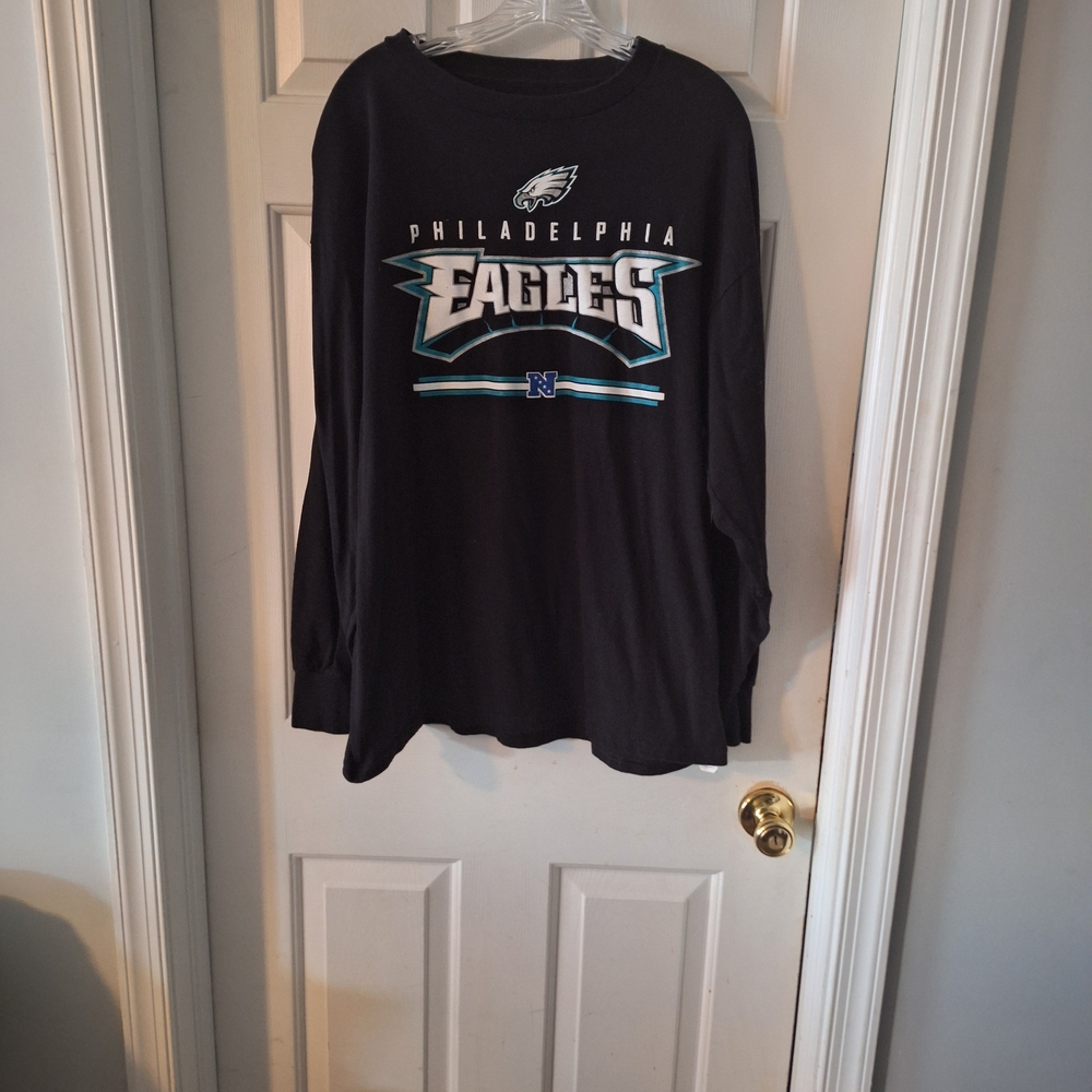 NFL Team Apparel Eagles Black L/S Tee XL